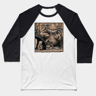 Monster Hunter - Black Outlined Version Baseball T-Shirt